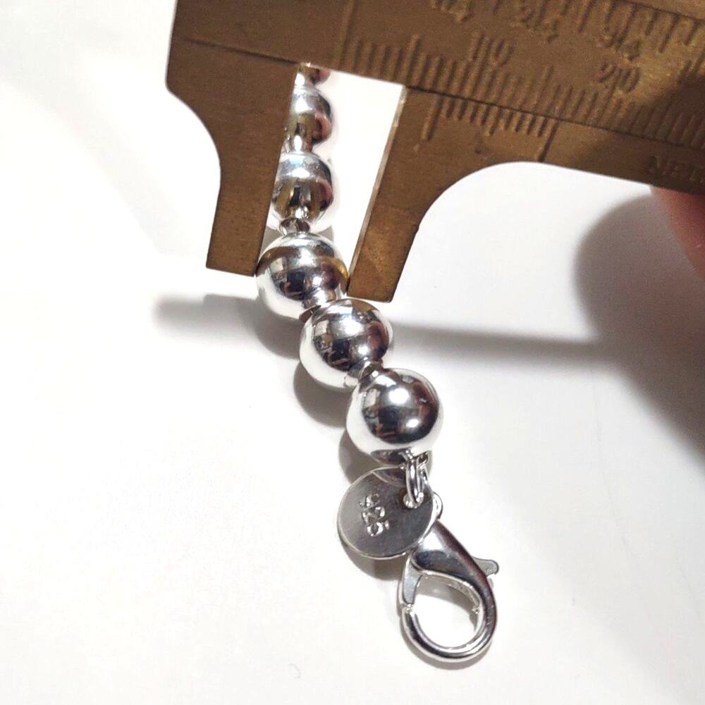 925 Silver Pearl Necklace Sterling 8mm Ball Jewelry Christmas Birthday Gift New!